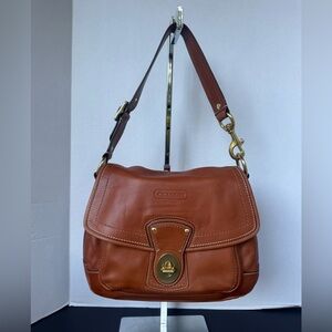 Coach Large F12854 Vintage Ali
Caramel Leather Turn Lock Shoulder Bag
